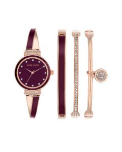 Glossy Dial with Cubic Zirconia Crystals Watch