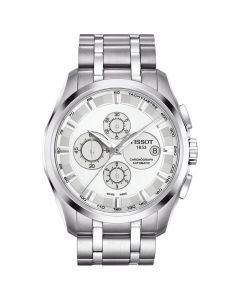 Watch, Men's Swiss Automatic Chronograph Couturier Stainless Steel Bracelet 43mm