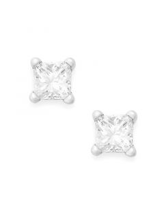 Princess-Cut Diamond Stud Earrings in 10k White or Yellow Gold (1/6 ct. t.w.)