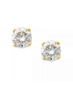 Round-Cut Diamond Stud Earrings in 10k Yellow or White Gold (1/10 ct. t.w.)