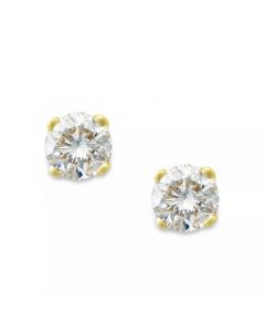 Round-Cut Diamond Stud Earrings in 10k Yellow or White Gold (1/6 ct. t.w.)