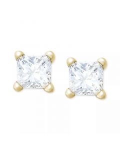 Princess-Cut Diamond Stud Earrings in 10k Yellow or White Gold (1/5 ct. t.w.)