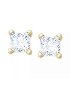 Princess-Cut Diamond Stud Earrings in 10k Yellow or White Gold (1/4 ct. t.w.)