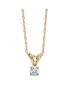 Diamond Accent Pendant Necklace in 10k Gold