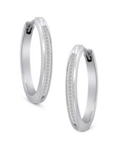 Diamond Hoop Earrings in Sterling Silver (1/2 ct. t.w.)