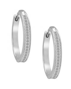 Diamond Hoop Earrings in Sterling Silver (1 ct. t.w.)