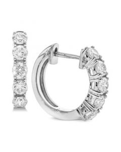 Diamond Hoop Earrings (1 ct. t.w.) in 14k White Gold