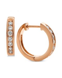 Diamond Huggie Hoop Earrings (1/2 ct. t.w.) in 14k Rose Gold