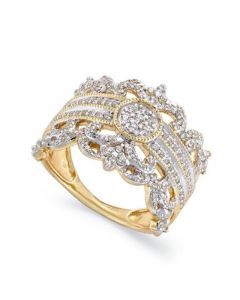 Diamond Vintage Crown Ring in 14k Gold (3/4 ct. t.w.)