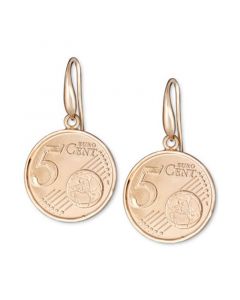 Euro-Look Coin Drop Earrings in 14k Gold-Plated Sterling Silver