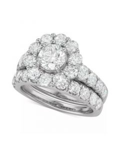 Certified Diamond Bridal Set (4 ct. t.w.) in 18k White, Yellow or Rose Gold