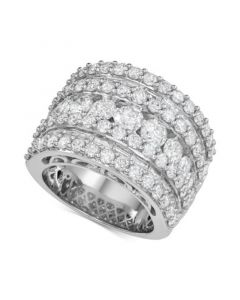 Diamond Five Row Band (5 ct. t.w.) in 14k White, Yellow or Rose Gold