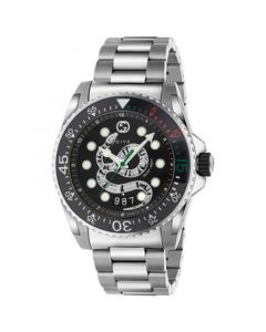 Men's Swiss Diver Stainless Steel Bracelet Watch 45mm