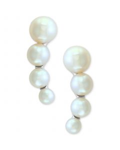 EFFY® Cultured Freshwater Pearl (3mm-5-1/2mm) Ear Climbers in Sterling Silver