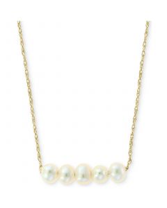 EFFY® Cultured Freshwater Pearl (3-1/2mm) Collar Necklace in 14k Gold, 16" + 2" extender