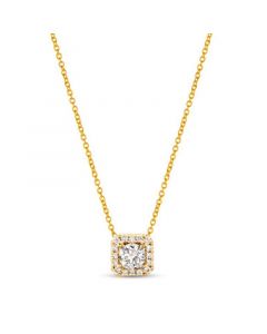 Nude™ Diamond Halo 20" Pendant Necklace (3/8 ct. t.w.) in 14k Rose Gold or 14k Yellow Gold