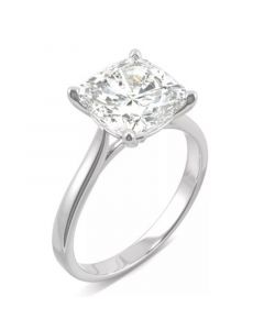 Moissanite Cushion Solitaire Ring (3-1/3 ct. tw.) in 14k White, Yellow or Rose Gold