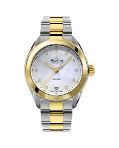 Women's Swiss Comtesse Diamond-Accent Two-Tone Stainless Steel Bracelet Watch 34mm