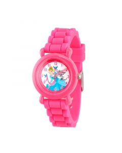 Disney Princess Cinderella Girls' Pink Plastic Time Teacher Watch