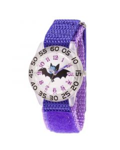 Disney Vampirina Girls' Clear Plastic Time Teacher Watch