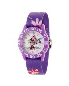 Disney Minnie Mouse Girls' Purple Plastic Time Teacher Watch