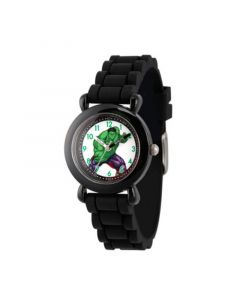 Marvel's Avengers: Hulk Boys' Black Plastic Time Teacher Watch