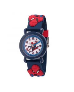 Marvel Spider-Man Boys' Blue Plastic Time Teacher Watch