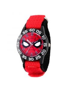 Marvel Spider-Man Boys' Black Plastic Time Teacher Watch