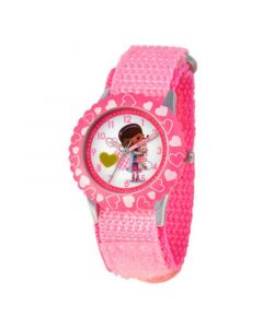 Disney Doc McStuffins Girls' Stainless Steel Time Teacher Watch