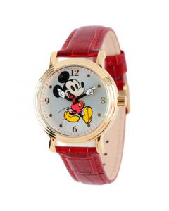 Disney Mickey Mouse Men's Shiny Gold Vintage Alloy Watch