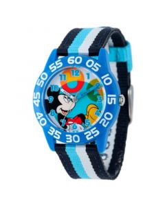 Disney Mickey Mouse Boys' Blue Plastic Time Teacher Watch