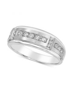 Men's Diamond Band (1/2 ct. t.w.) in 10k Yellow Gold and 10k White Gold