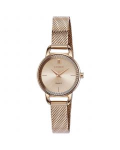 Women's Quartz Rose Gold-Tone Stainless Steel Mesh Bracelet Watch 26mm