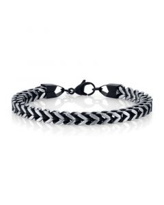 6mm Franco Chain Stainless Steel Bracelet, 8.5"