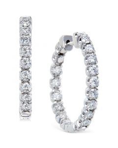 Diamond Hoop Earrings in 14k White Gold (2-1/2 ct. t.w.)