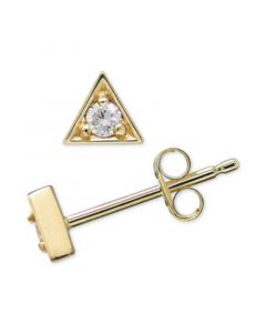 Diamond Triangle Stud Earrings (1/20 ct. t.w.) in 14k Gold