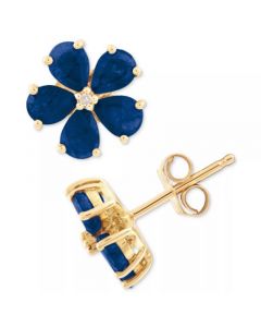 Sapphire (1-3/4 ct. t.w.) & Diamond Accent Stud Earrings in 14k Gold (Also Available In Emerald & Ruby)