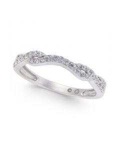 Diamond Twist Band (1/5 ct. t.w) in 14k White Gold