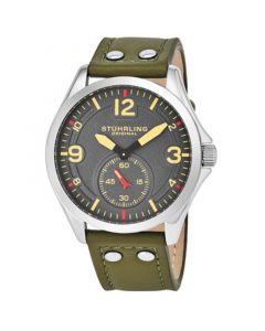 Original Men's Quartz, Silver Case, Grey Dial Watch on A Light Brown Genuine Leather Strap With White Contrast Stitching