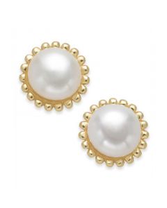 Freshwater Pearl (5mm) Stud Earrings in 18k Gold-Plated Sterling Silver, Created for Macy's