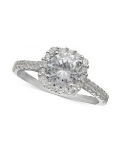 Cubic Zirconia Halo Ring, Created for Macy's