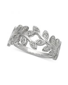 Cubic Zirconia Vine Ring in Sterling Silver, Created for Macy's