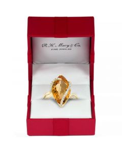 Sunset by EFFY® Marquise-Cut Pink Amethyst (6-7/8 ct. t.w.) and Diamond (1/8 ct. t.w.) Wrap Ring in 14k Gold (Also in Citrine, Lemon Quartz, Green Quartz, Smoky Quartz & Blue Topaz)