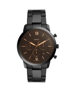 Mens Neutra Chrono black stainless steel bracelet