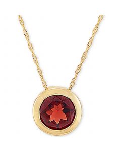 Rhodolite Garnet Bezel 18" Pendant Necklace (1-1/2 ct. t.w.) in 14k Gold