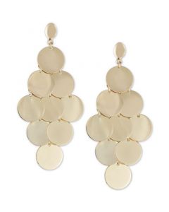 Multi-Disc Dangle Drop Earrings in 14k Gold-Plated Sterling Silver