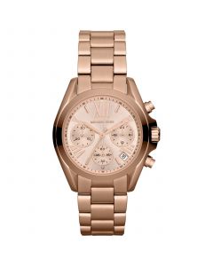 Women's Chronograph Mini Bradshaw Rose Gold-Tone Stainless Steel Bracelet Watch 35mm MK5799