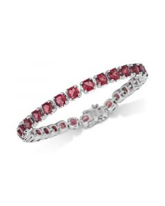 Garnet Bracelet (18 ct. t.w.) in Sterling Silver