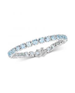 Blue Topaz Tennis Bracelet (18 ct. t.w.) in Sterling Silver