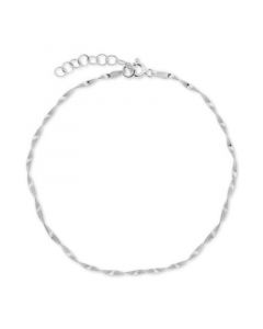 Magic Twist Ankle Bracelet in Sterling Silver